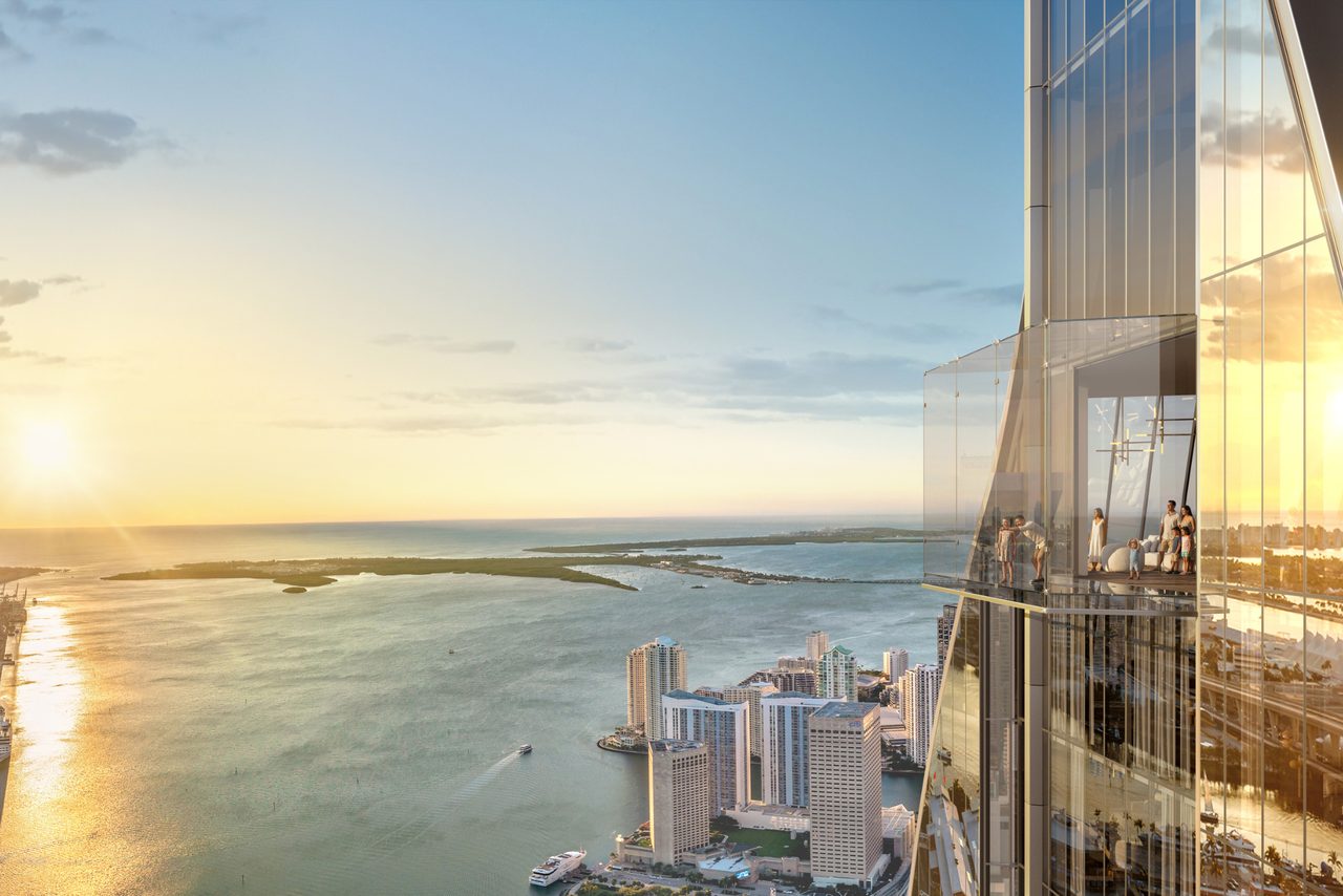 Observation deck view over Biscayne Bay